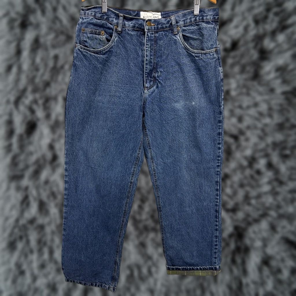 Denime Burry Lane Men's 40x32 Blue Denim Jeans Flannel Lined Straight Fit Classic Chore 80s Size US 40 / EU 56 - 1 Thumbnail