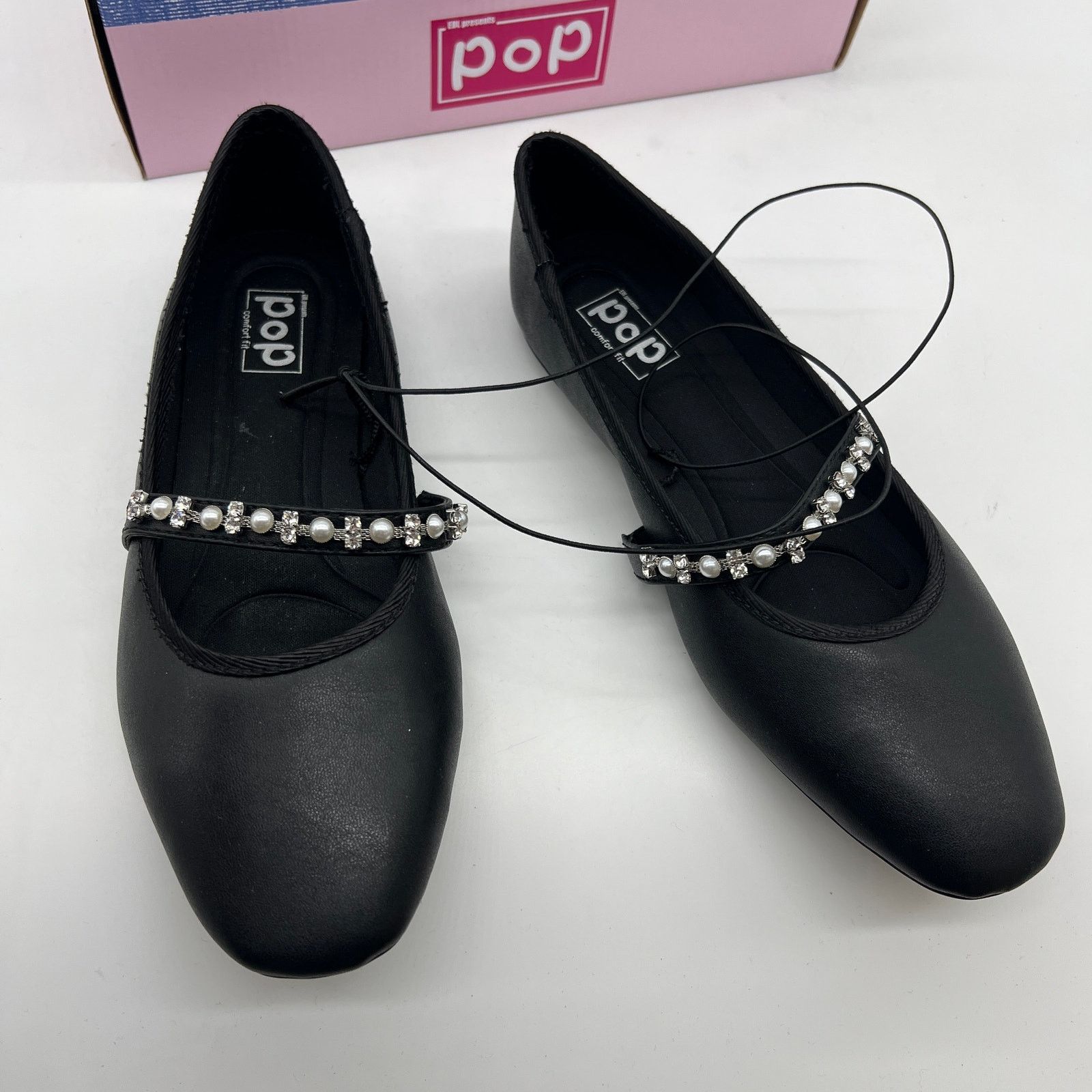 Other Pop Shoes Vitalize Ballet Flats Slip On Black Size 8M Size US 8 / IT 38 - 8 Thumbnail