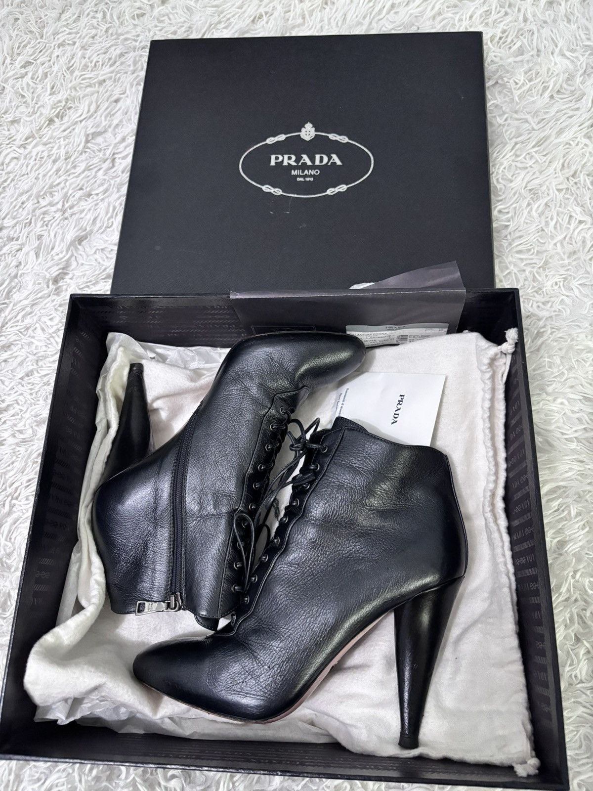 Prada Prada ankle boots leather authentic Size US 6.5 / IT 36.5 - 14 Thumbnail