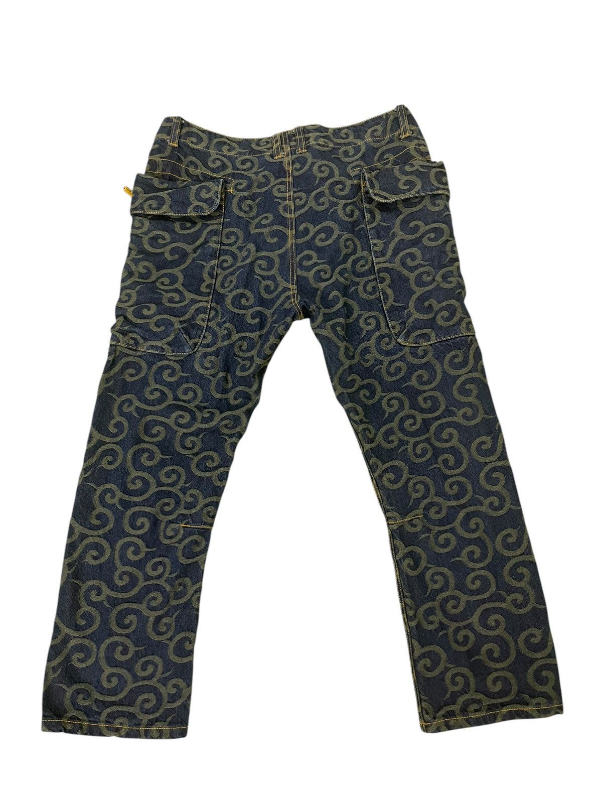 Le Grande Bleu (L.G.B.) Damask Textured Ya Jie Gardener Pant Slim 1🟦2 Size US 33 - 8 Thumbnail