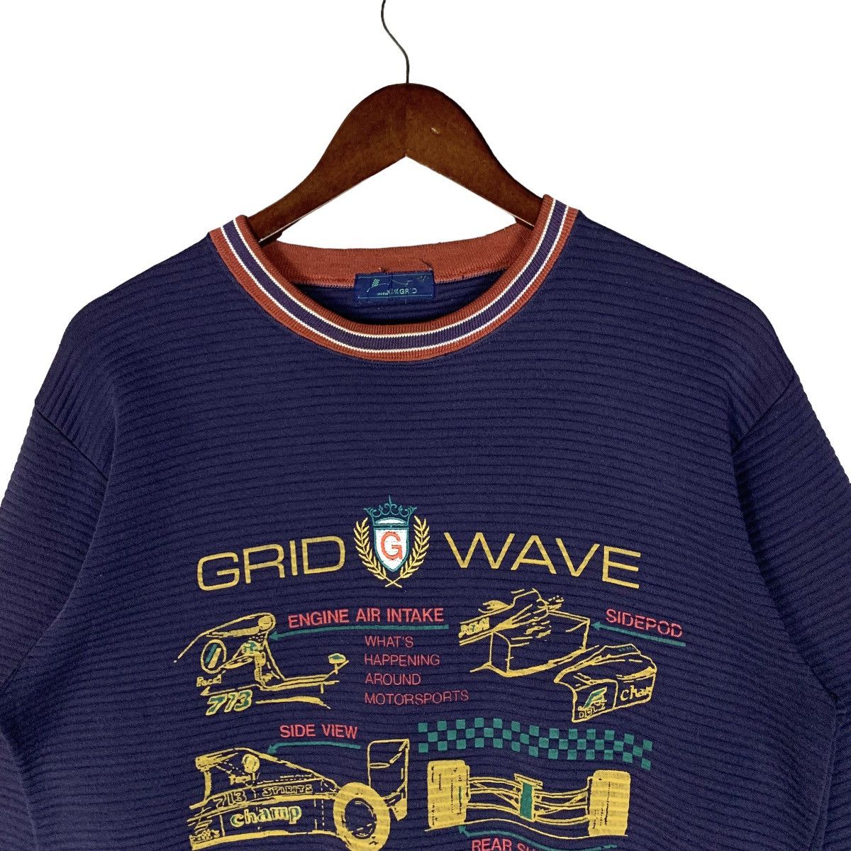 Formula 1 Vintage Grid Wave F1 Grandprix Champion Sweatshirt Size US S / EU 44-46 / 1 - 2 Thumbnail