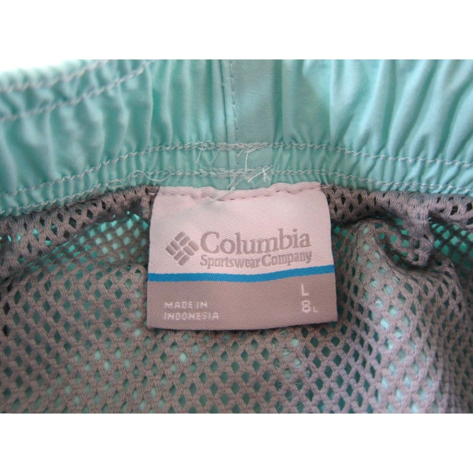 Vintage Columbia 100% Nylon Lightweight Teal Blue Lined Swim Trunk Short Men Large Size US 33 - 3 Thumbnail
