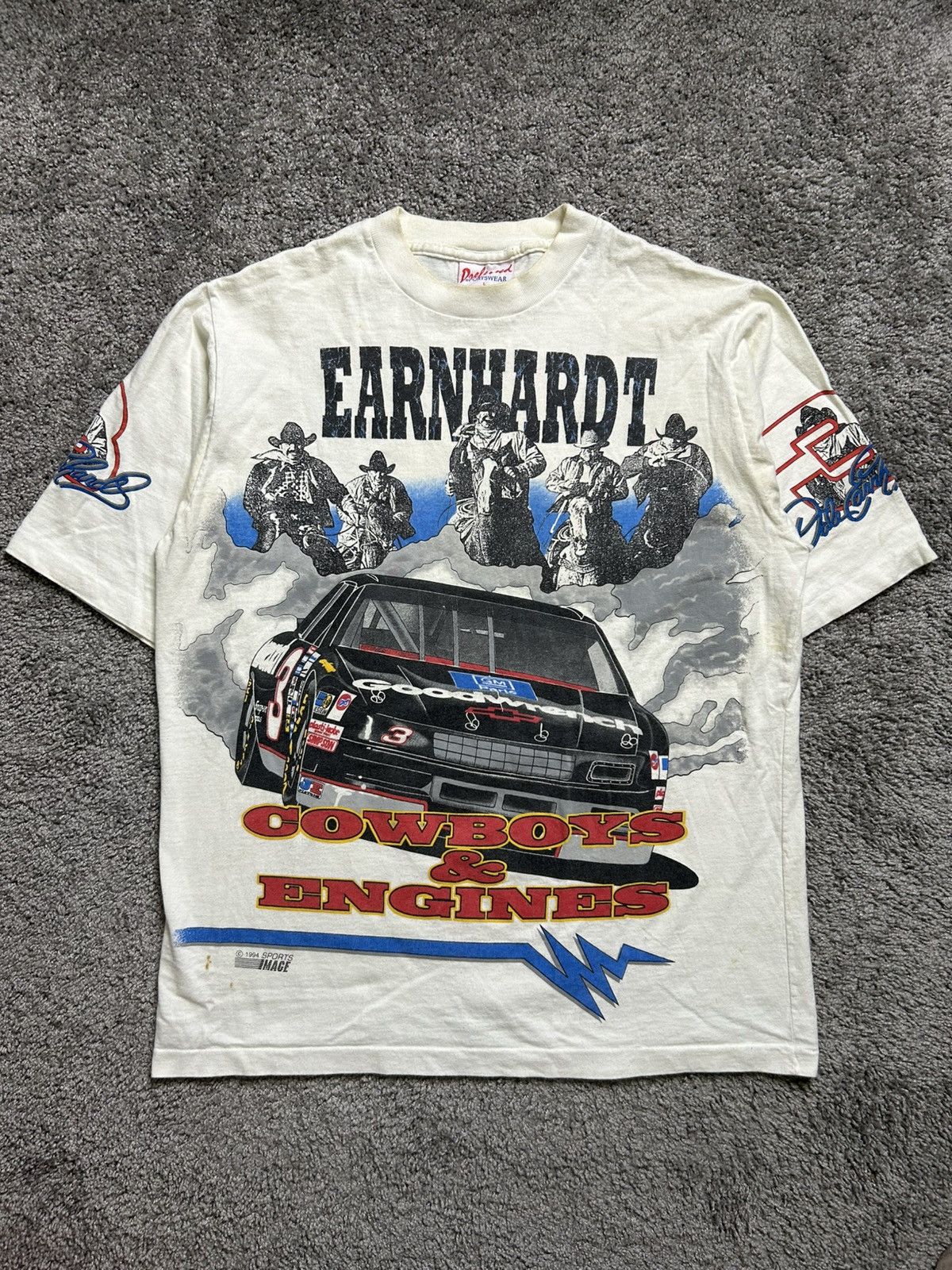 Vintage Vintage 90s NASCAR Earnhardt Cowboys and Engines Tee Size US L / EU 52-54 / 3 - 1 Thumbnail