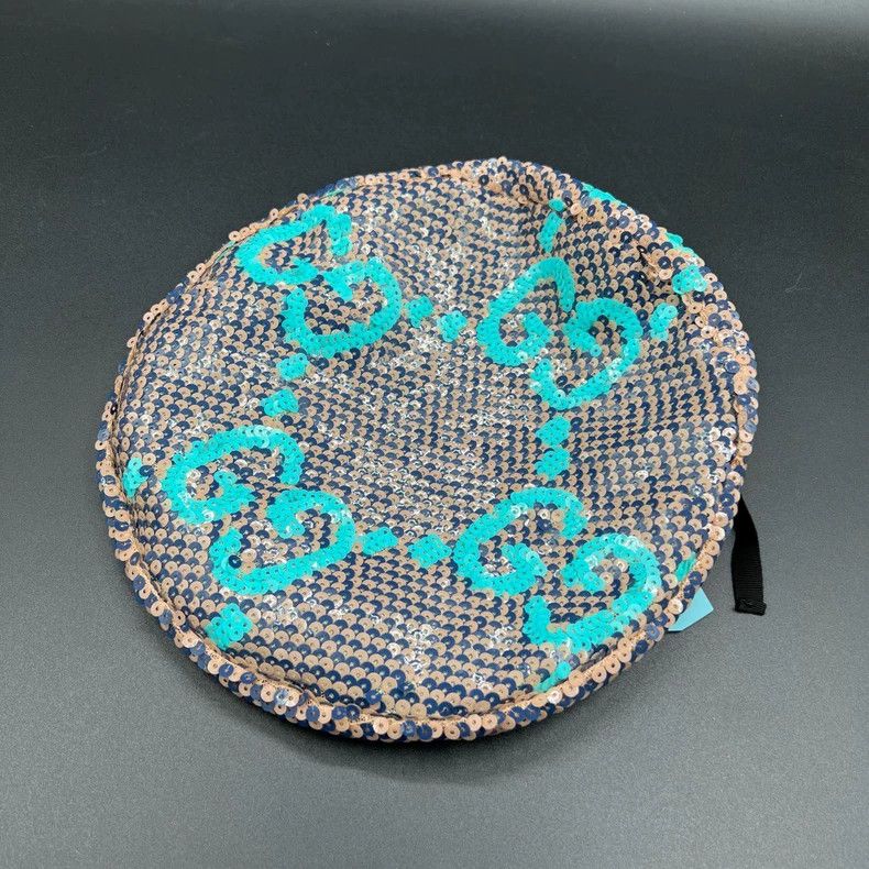 Gucci Gucci Size S Sequin logo beret hat 2502-Nextarrow Size ONE SIZE - 2 Thumbnail