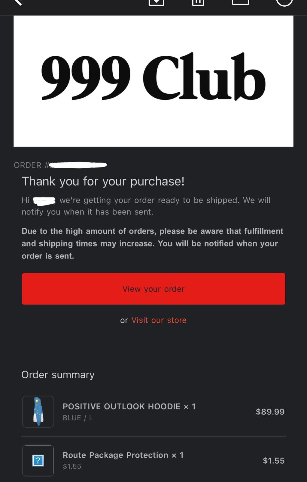 999 Club Juice WRLD “Positive Outlook/In My Head” Hoodie Size US L / EU 52-54 / 3 - 8 Thumbnail