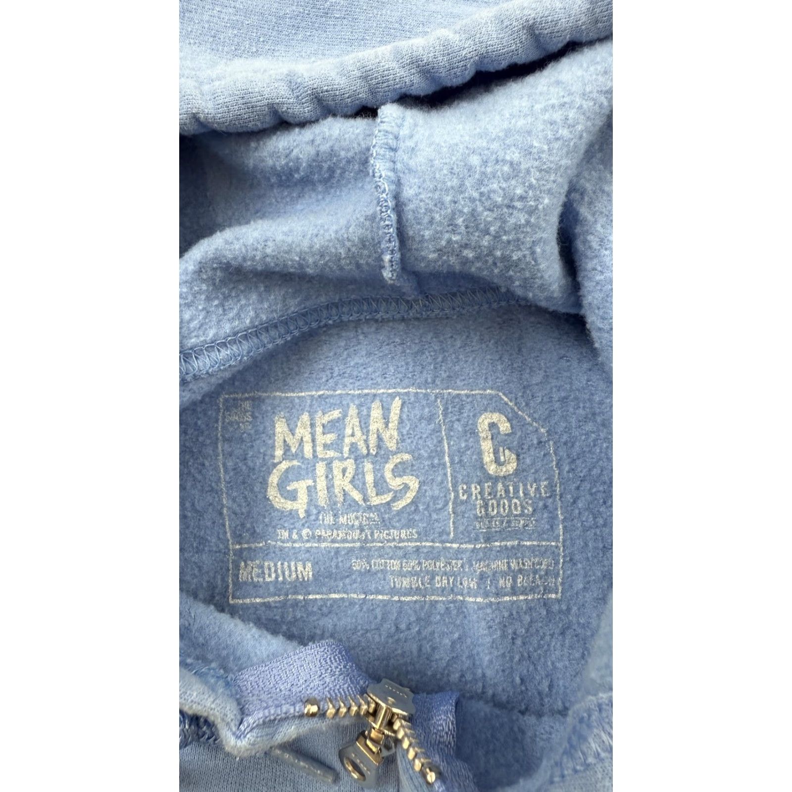 Hereu Mean Girls Hoodie Womens Medium Blue She Doesn't Even Go Here Zip Sweatshirt Movie Size M / US 6-8 / IT 42-44 - 5 Thumbnail