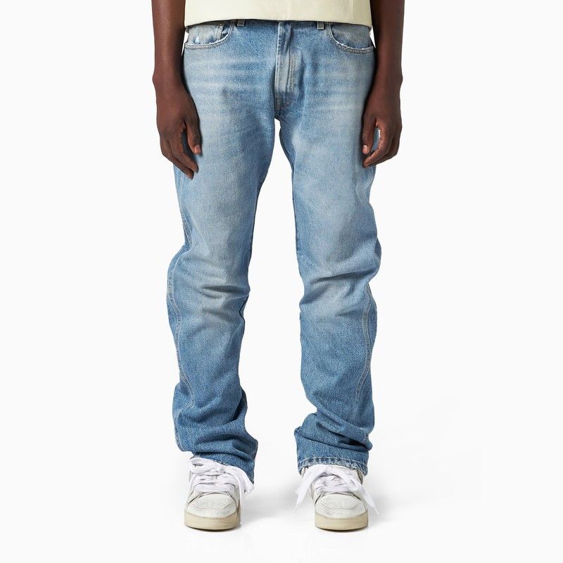 image of 1989 Studio Moto Denim Jeans in Light Blue, Men's (Size 32)