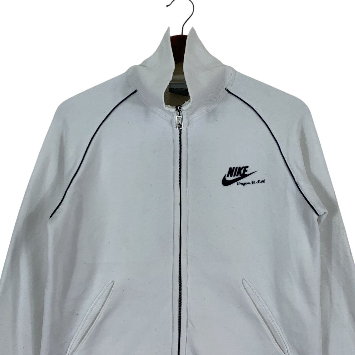 Nike × Vintage Vintage Nike Sportswear White Sweater Zipper Size US S / EU 44-46 / 1 - 3 Thumbnail
