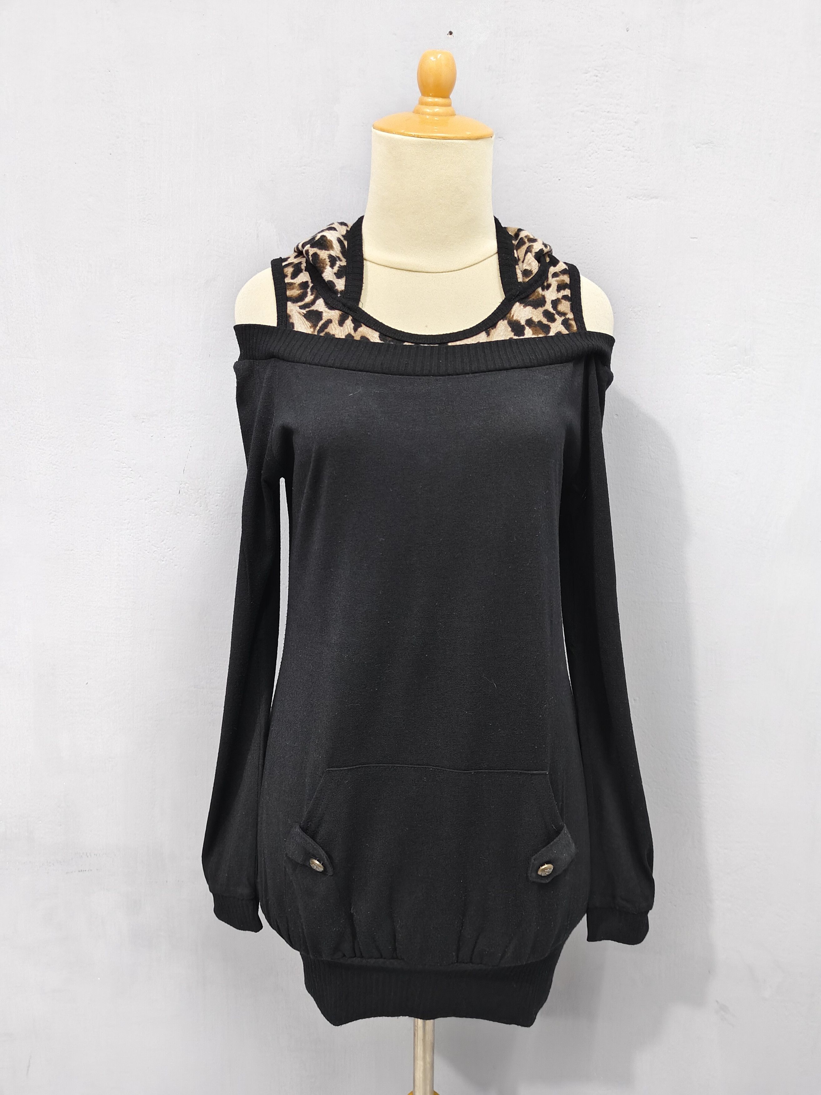 If Six Was Nine Flower Circle🇯🇵Punk Rock Gothic Off Shoulder Hoodie Size M / US 6-8 / IT 42-44 - 2 Thumbnail