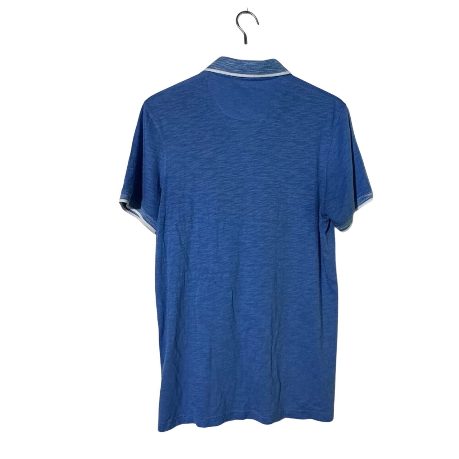 Ted Baker Ted Baker Men's Blue Cotton Modal Blend Polo Medium Size US M / EU 48-50 / 2 - 2 Thumbnail