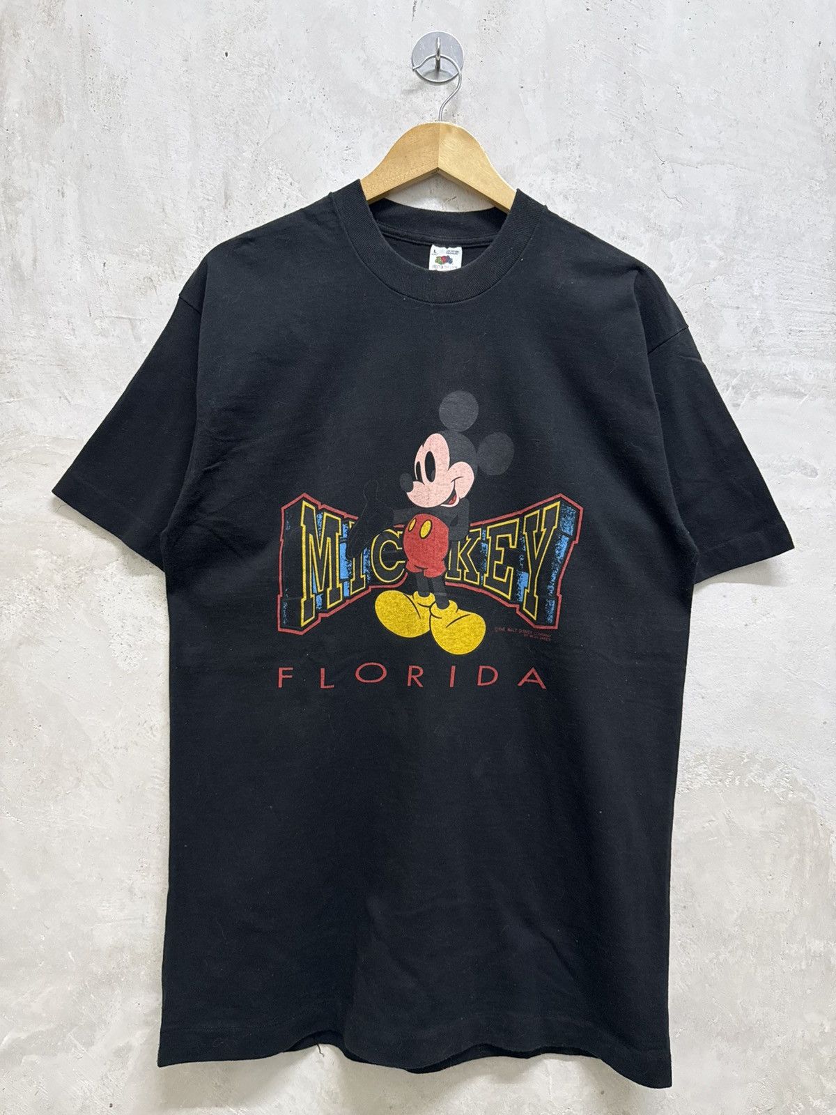 Disney Vintage 90s Mickey Mouse Florida Single Stitch Tee Size US L / EU 52-54 / 3 - 1 Thumbnail