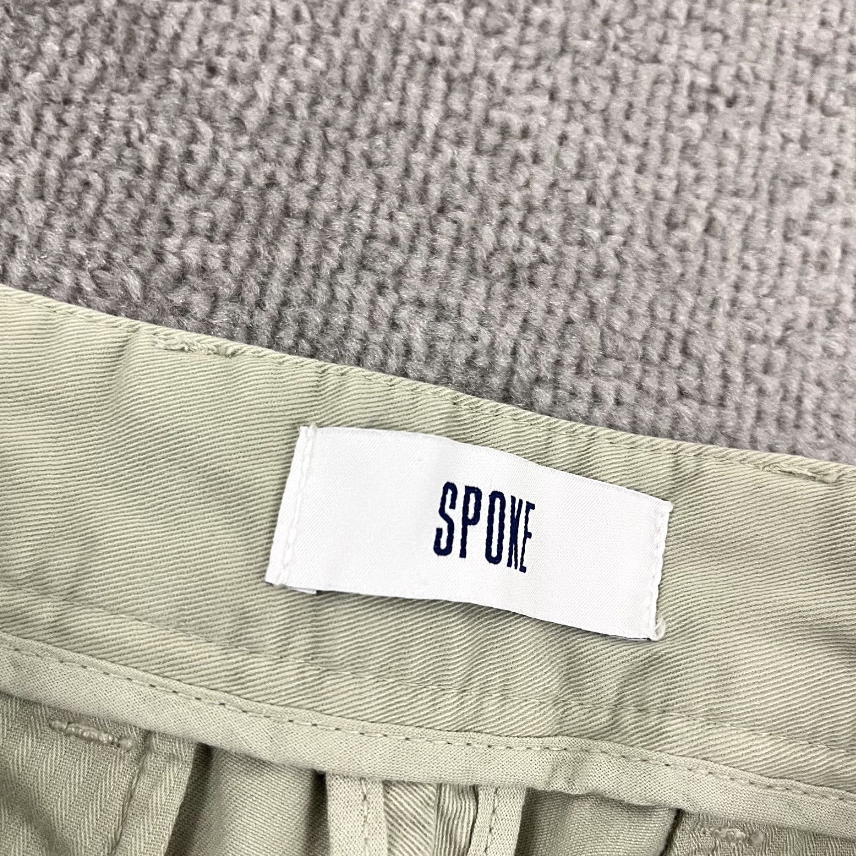Vintage Spoke London Pants Mens 34 x 33 Slim Straight Green Gray Trouser Chino Casual Brand Spoke Size 34 Regular Fit Pants Men's Clothing Chino Size US 34 / EU 50 - 2 Thumbnail