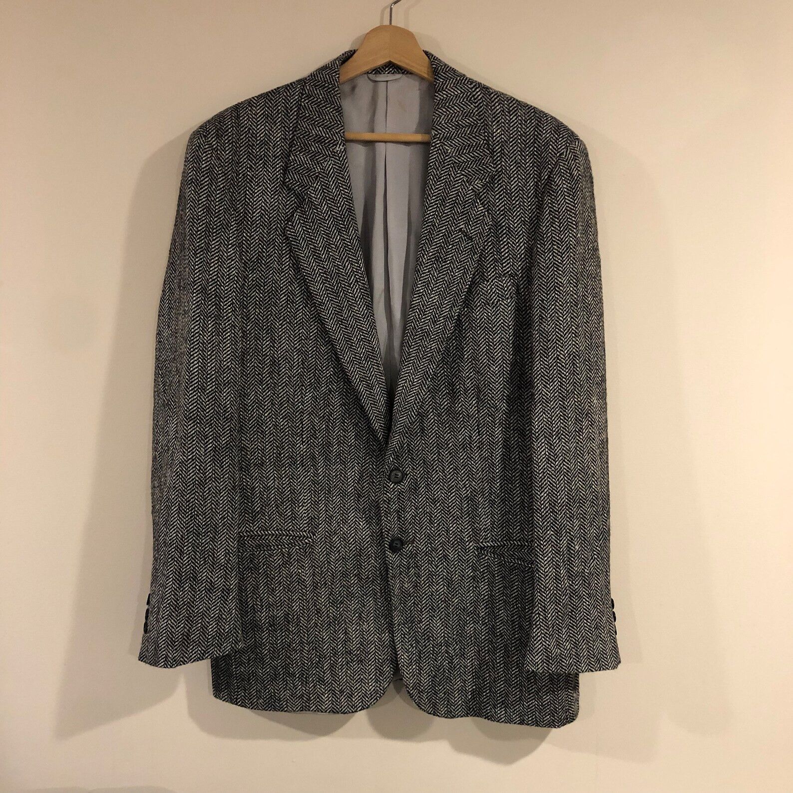 Givenchy Houndstooth Blazer Suit Tweed Wool Jacket Coat Size 42R - 1 Thumbnail