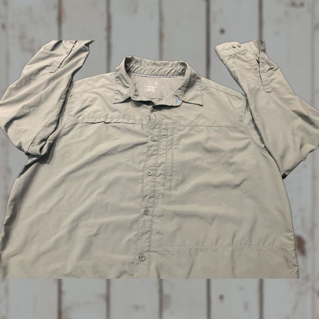 Mountain Hardwear MOUNTAIN HARDWEAR Canyon Long Sleeve Button-Up Shirt XL Green Mens Size US XL / EU 56 / 4 - 1 Thumbnail