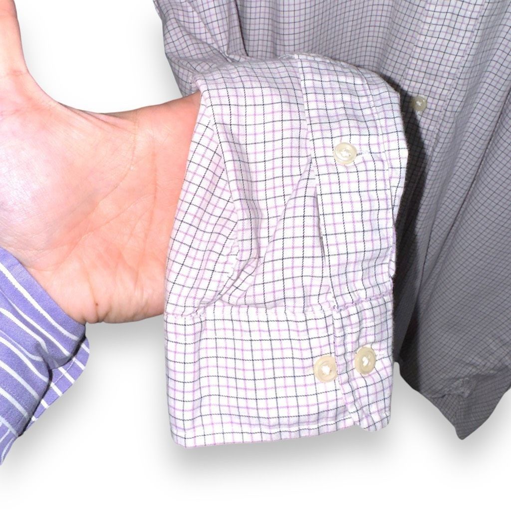 Polo Ralph Lauren Polo Ralph Lauren White & Purple Check Button Down Shirt 15. Size US M / EU 48-50 / 2 - 5 Thumbnail