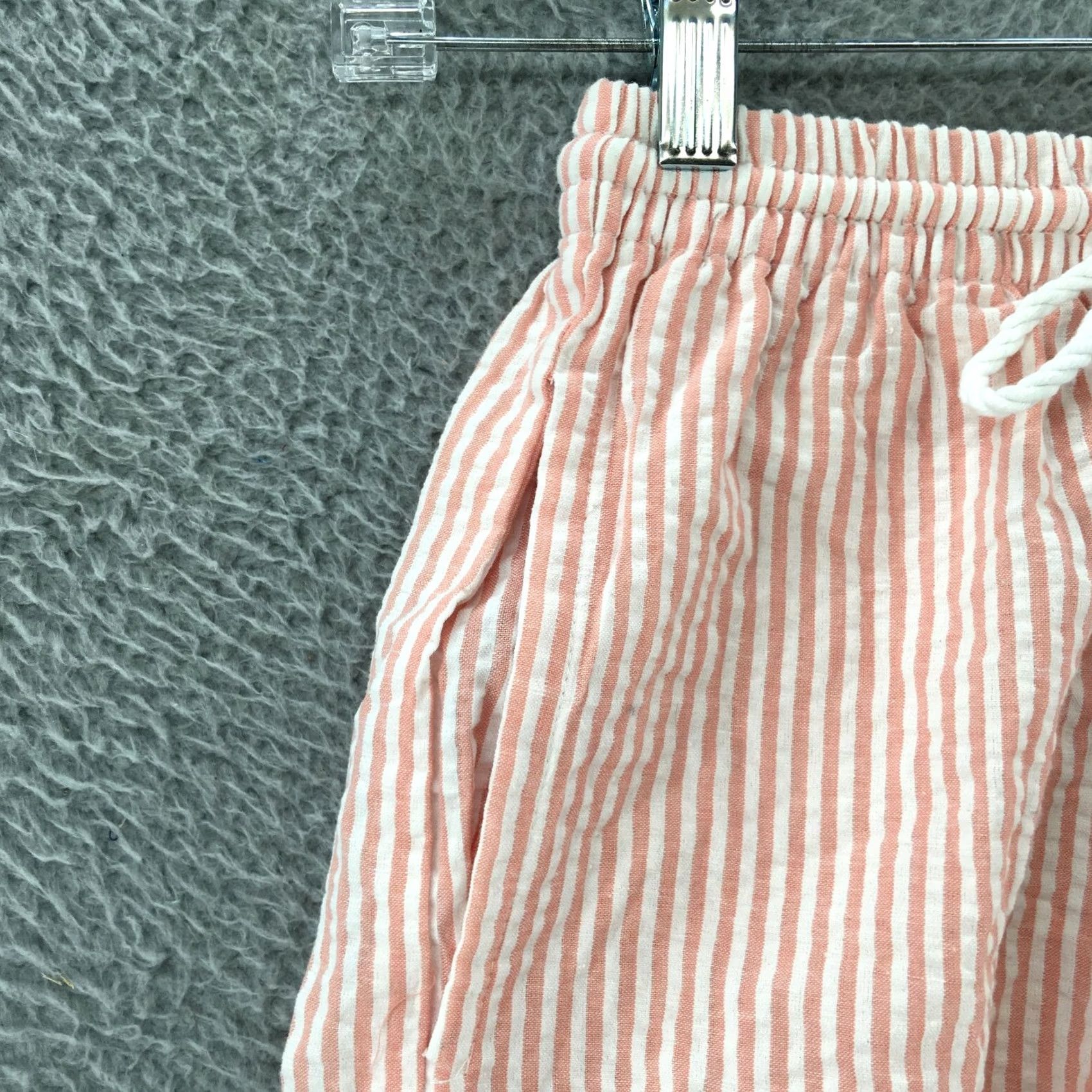 Vintage Beach By Exist Shorts Womens Small Pink Plaid Sweat Mid Rise Drawstring NWT Size 28" / US 6 / IT 42 - 2 Thumbnail