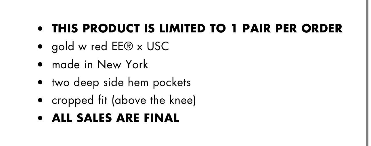 Eric Emanuel × NCAA NEW Eric Emanuel USC Basic Shorts Large Size US 34 / EU 50 - 11 Thumbnail