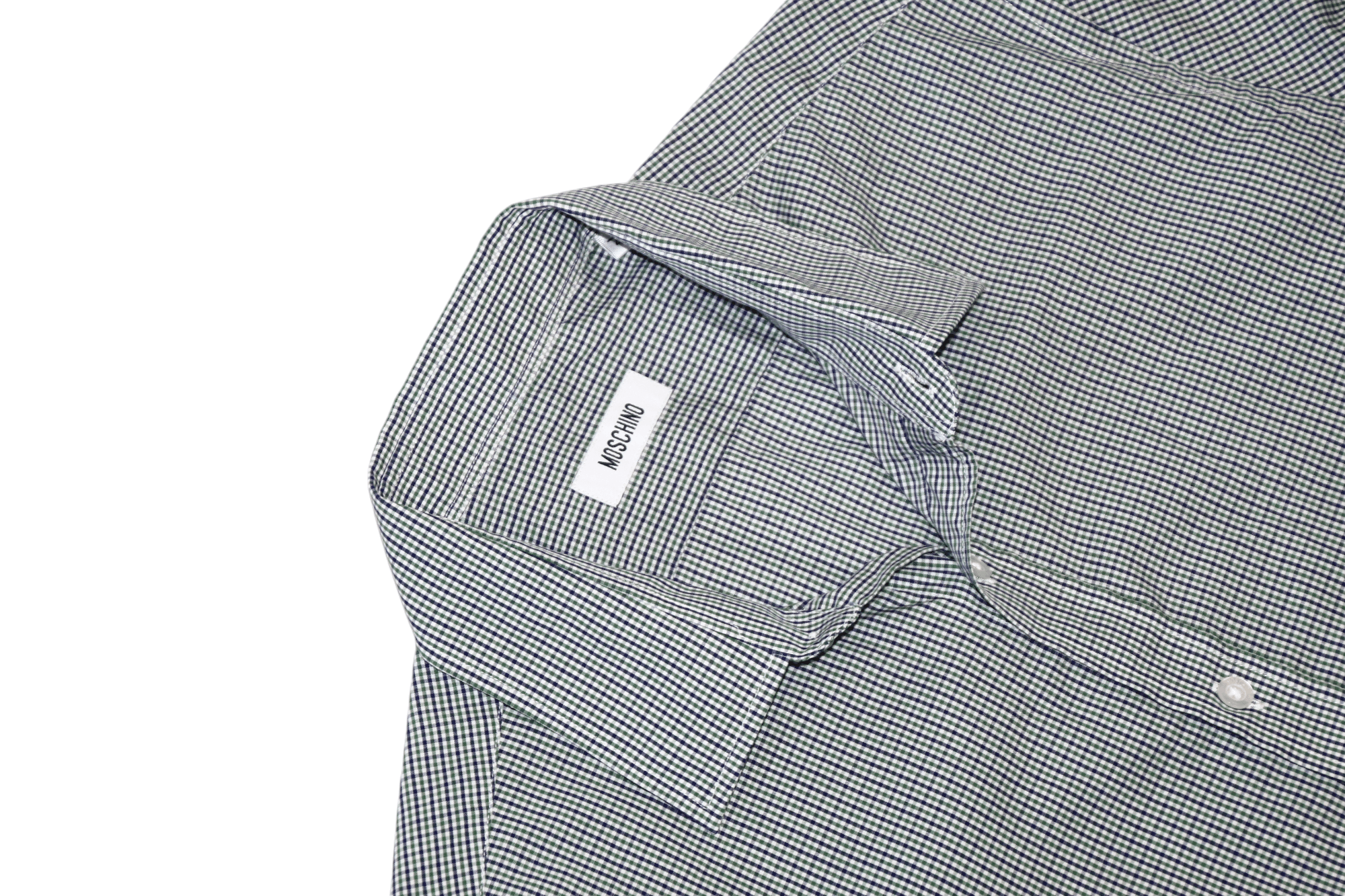 Moschino Moschino Slim Fit Heart Logo Checkered Egyptian Cotton Shirt Size US L / EU 52-54 / 3 - 3 Thumbnail