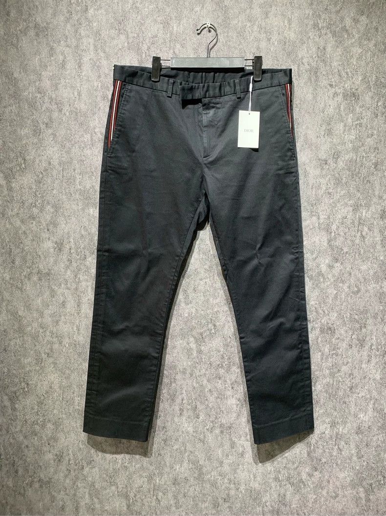 Dior Dior Colored webbing black trousers 2501-Nextarrow Size US 36 / EU 52 - 1 Thumbnail