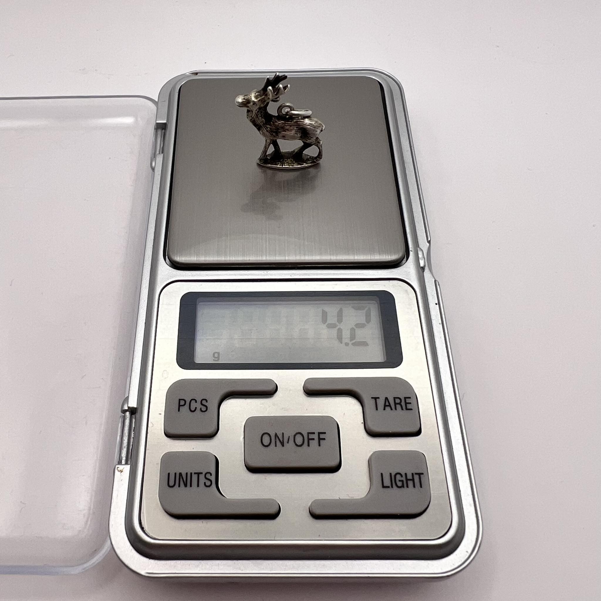 Vintage Vintage Silver 800 Pendant Figure Christmas Deer Italy 4.2gr Size ONE SIZE - 2 Thumbnail