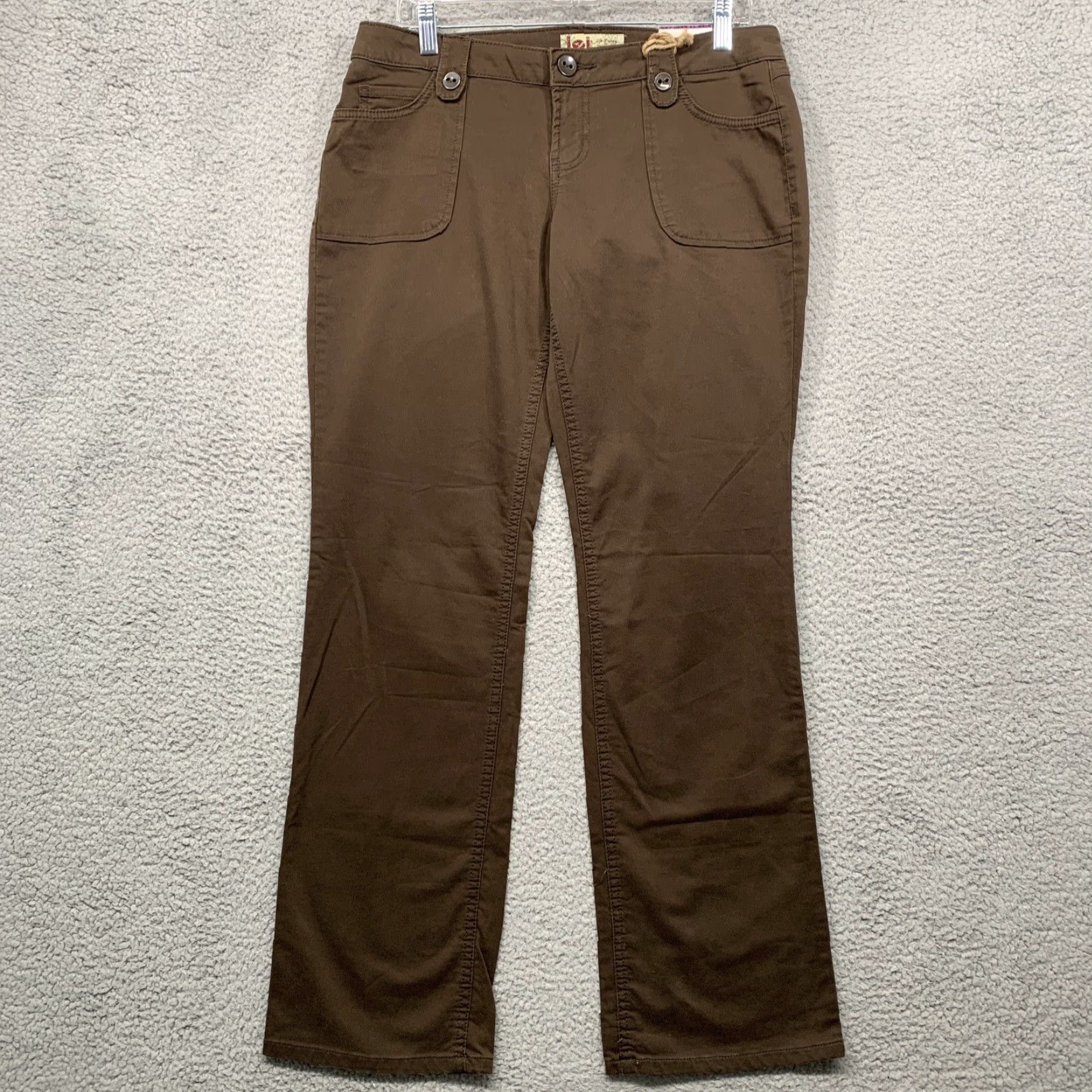 Vintage LEI Utility Pants Women's 11 Regular 5-Pocket Straight Brown Soft NWT Size 32" / US 10 / IT 46 - 7 Thumbnail
