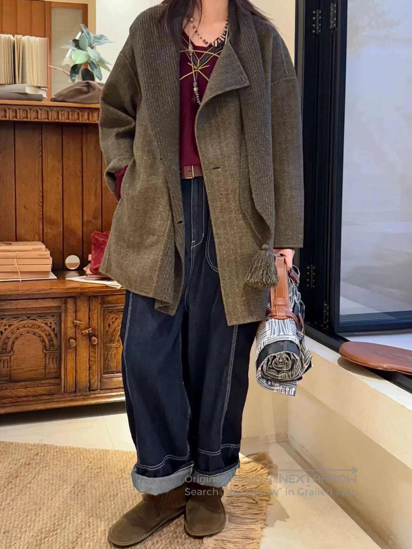 Other olive green wool double-sided coat. Size US M / EU 48-50 / 2 - 3 Thumbnail