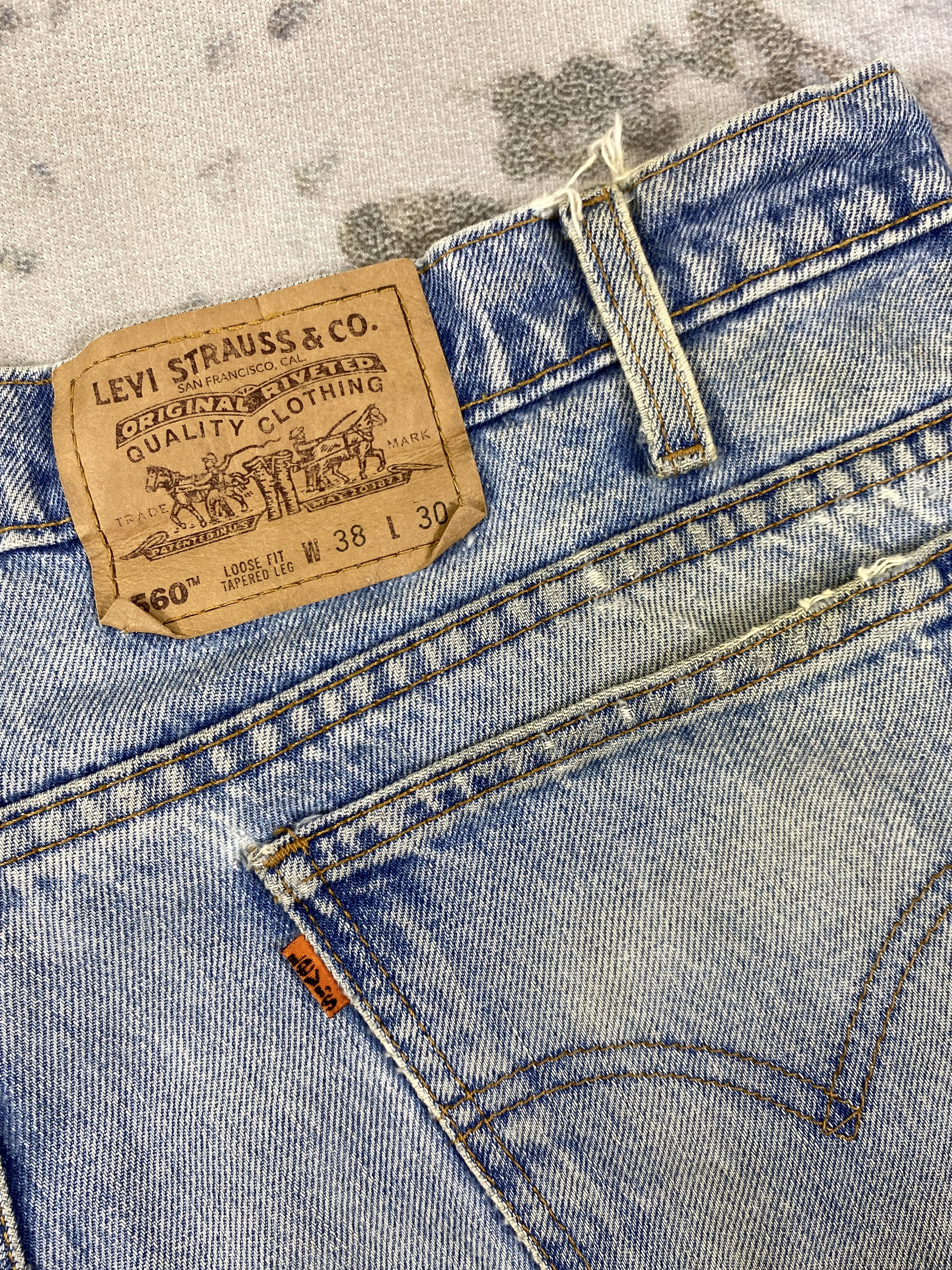 Levi's Light Blue Wash Vintage Levi's 560 38x30.5 Denim -JN1950 Size US 38 / EU 54 - 11 Thumbnail