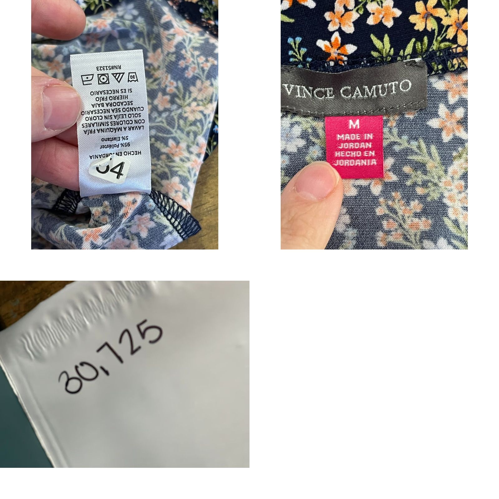 Vince Camuto Vince Camuto Shirt Women's Size Medium Multicolor Floral V-Neck Long Sleeve Size M / US 6-8 / IT 42-44 - 8 Thumbnail