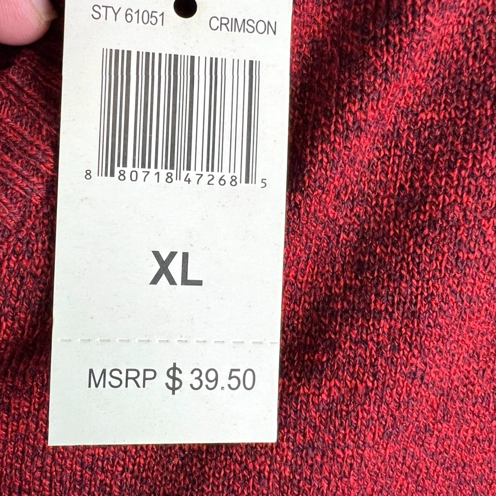 Vintage VINTAGE not applicable; PJ MARK NY V Neck Acrylic Pullover Sweater Mens XL Heather Maroon NWT Size US XL / EU 56 / 4 - 5 Thumbnail