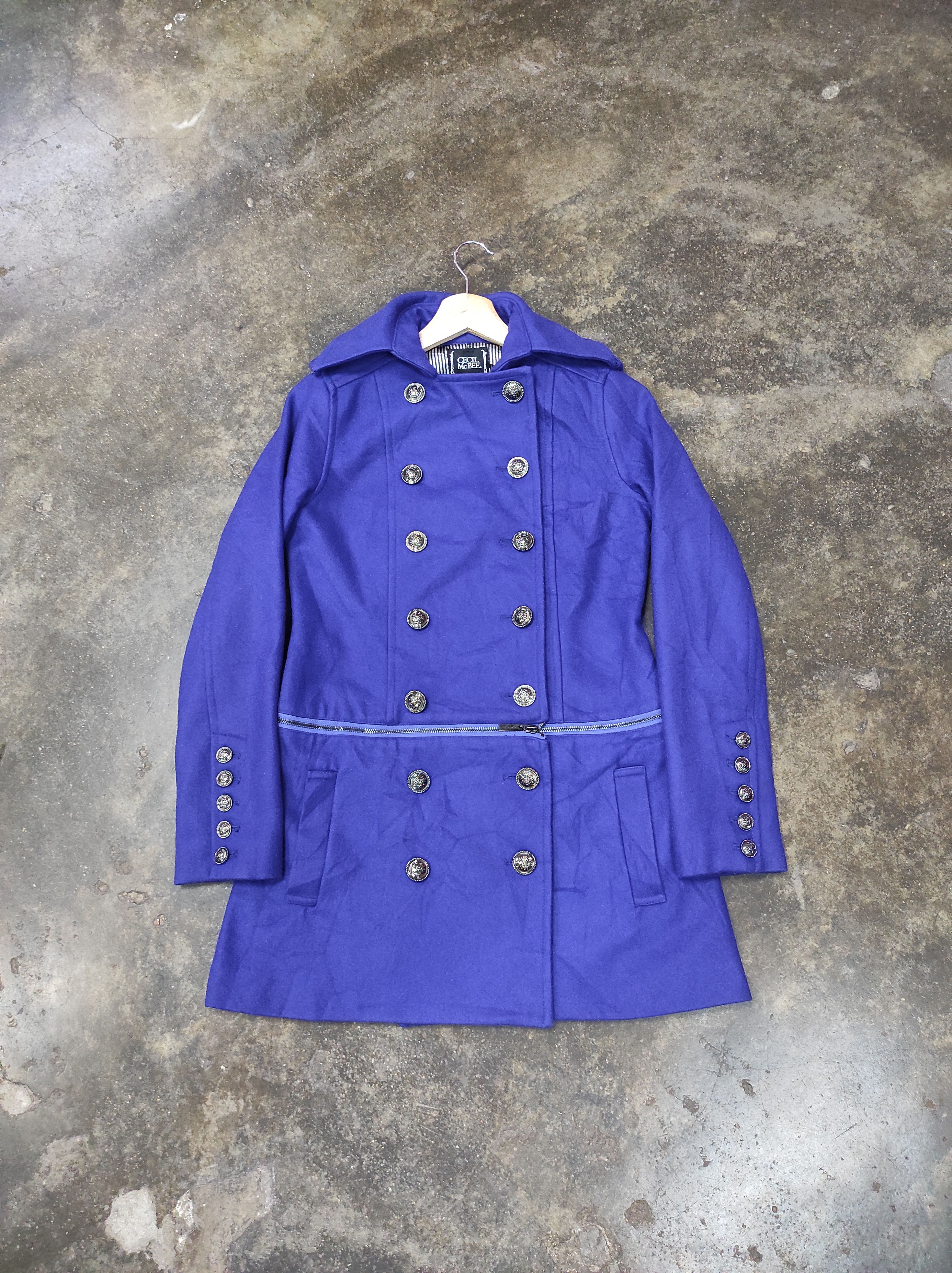 Japanese Brand CECIL MC BEE DOUBLE BREASTED MILITARY PEACOAT OVERCOAT Size M / US 6-8 / IT 42-44 - 1 Thumbnail