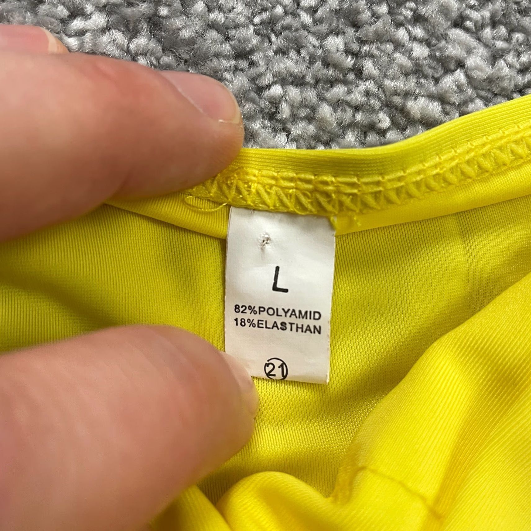 Vintage Unbranded Swimwear Bikini Top Womens Large Neon Yellow Bandeau Strapless Beach Size L / US 10 / IT 46 - 3 Thumbnail