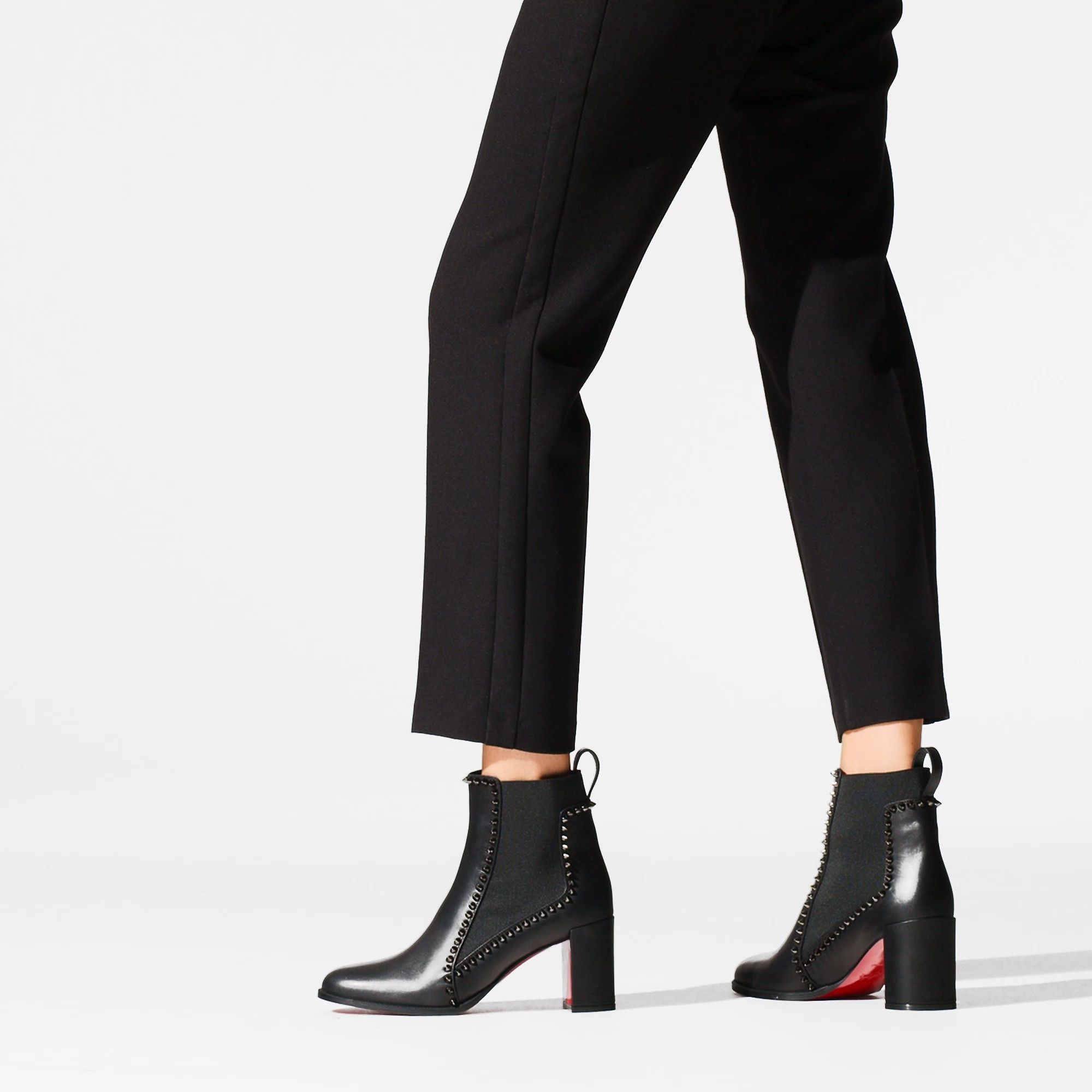 Christian Louboutin o1s1wg110125 Out Line Spikes Boots in Black Size US 6 / IT 36 - 6 Thumbnail