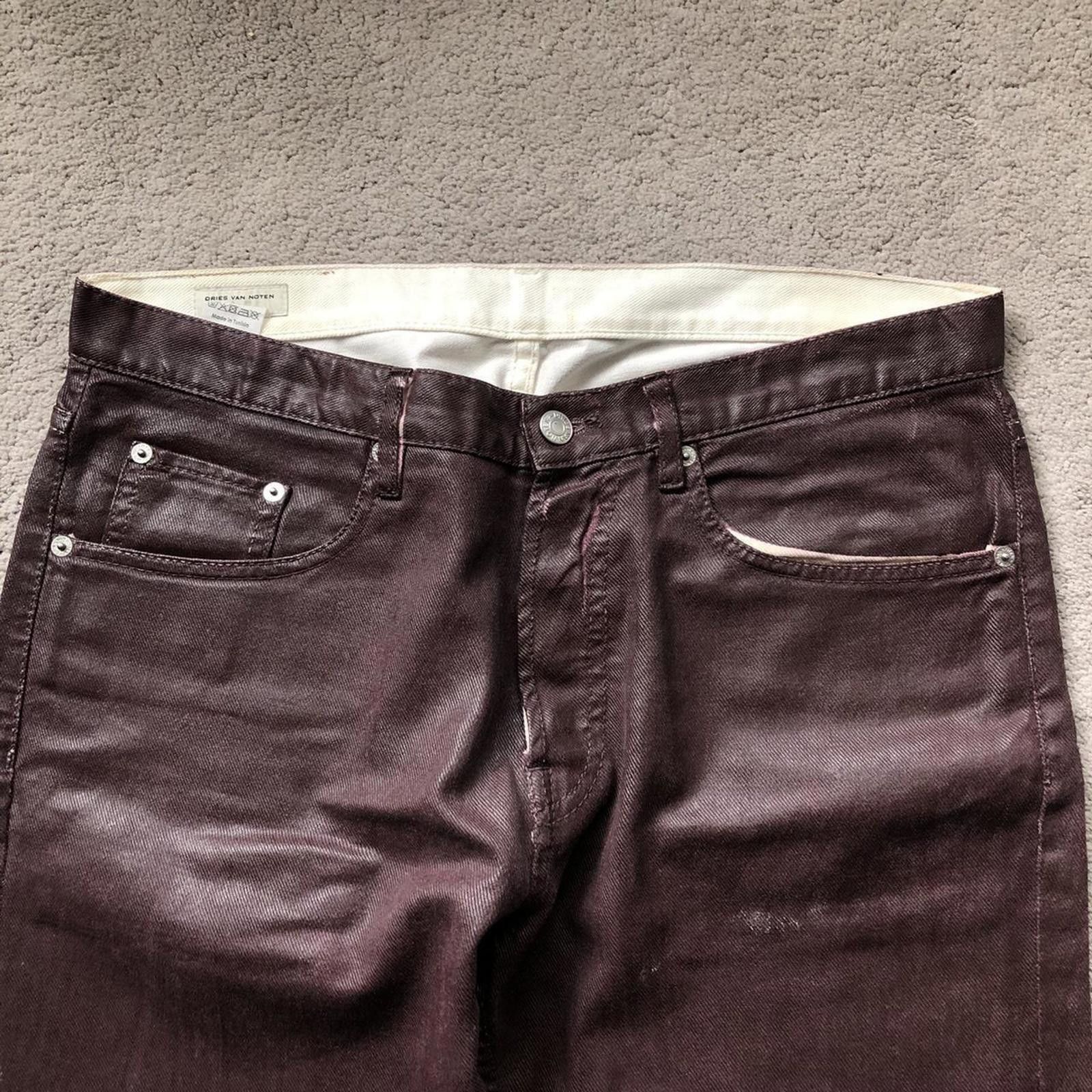 Dries Van Noten Dries Van Noten Cropped Paint Coated Jeans Size US 32 / EU 48 - 2 Thumbnail