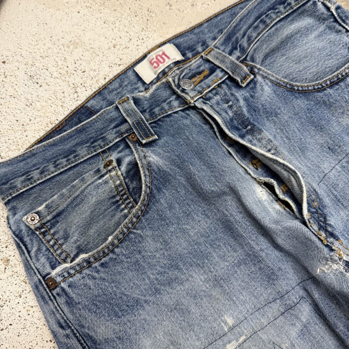 Levi's Vintage Levis 501 Repaired ZipFly Distressed Denim Pants Size US 31 - 8 Thumbnail