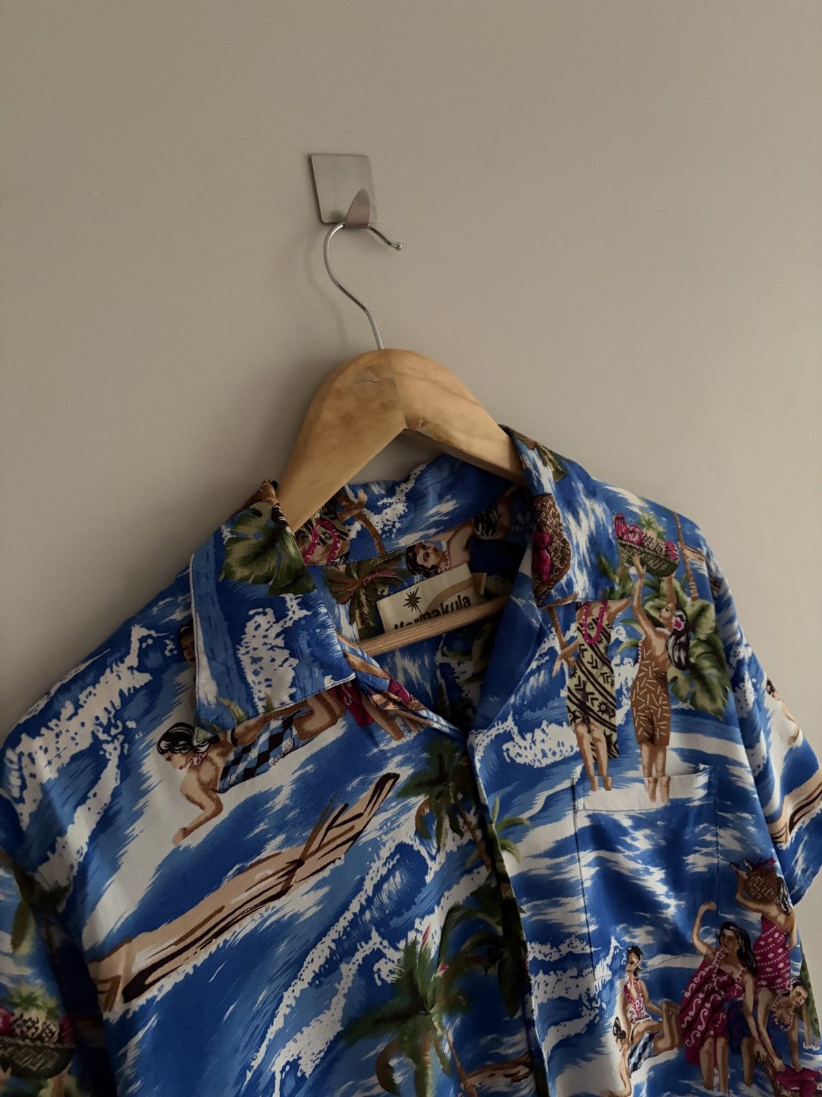 Vintage Vintage Blue Hawaiian Rayon Aloha Shirt Size US M / EU 48-50 / 2 - 2 Thumbnail