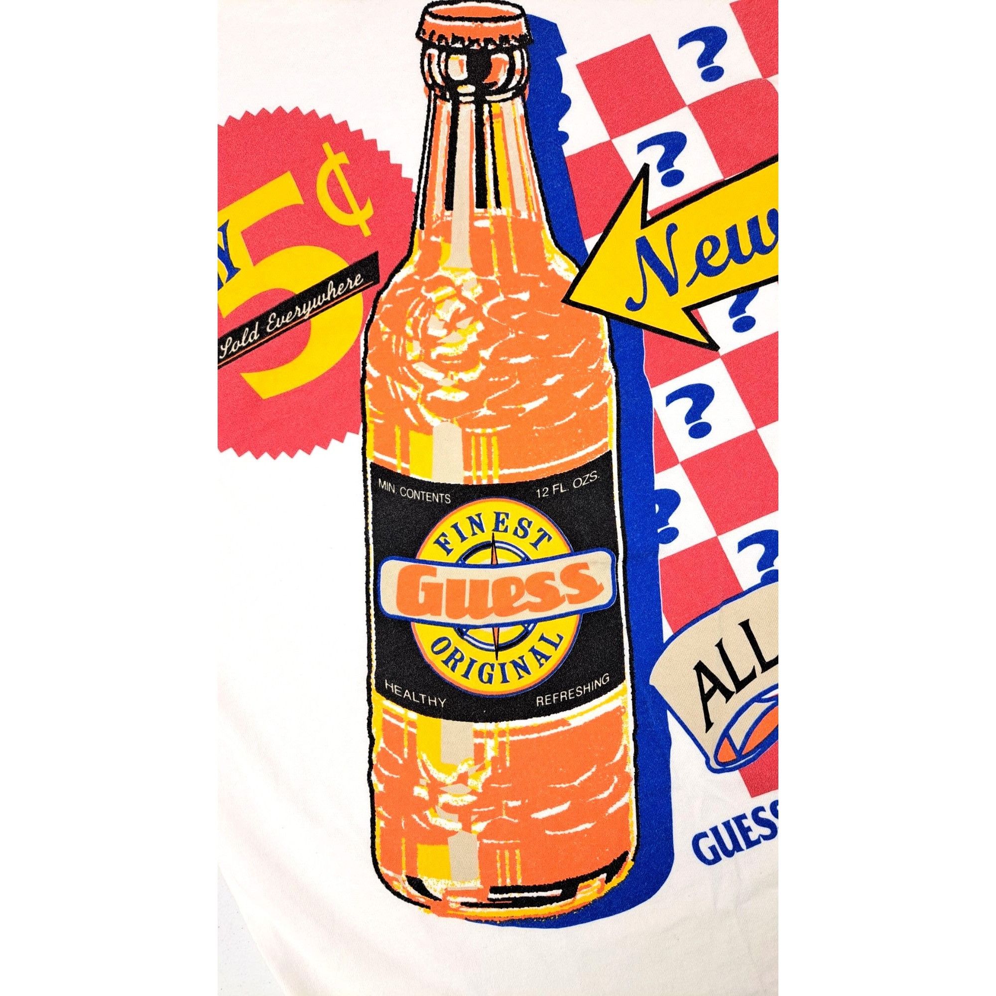 Guess Vintage Guess Originals Graphic T-Shirt Orange Soda Bottle Size US L / EU 52-54 / 3 - 3 Thumbnail
