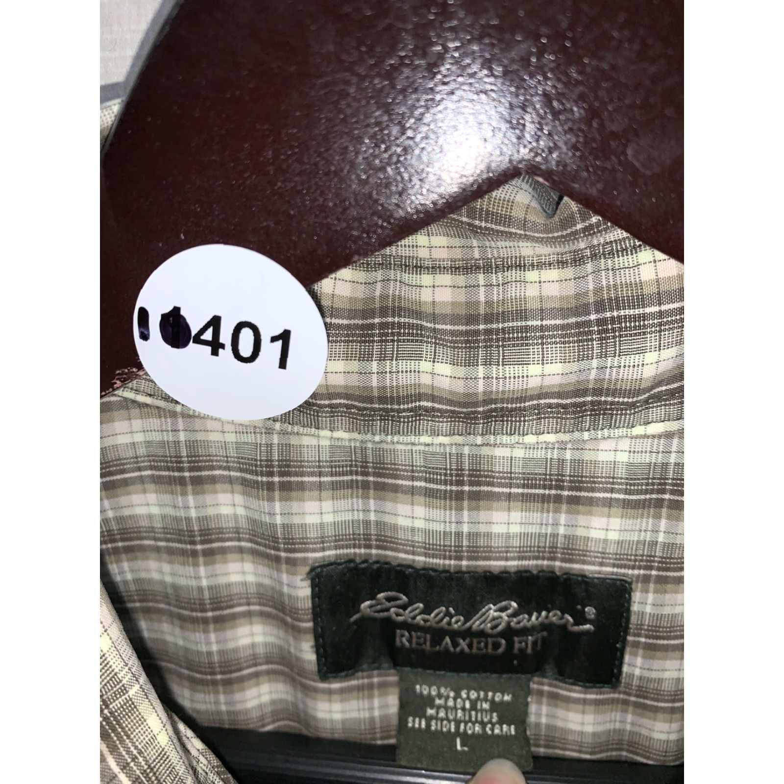 Eddie Bauer Eddie Bauer Shirt Collar Button-Down Short Sleeve Plaid Green Relaxed Fit L Mens Size US L / EU 52-54 / 3 - 2 Thumbnail