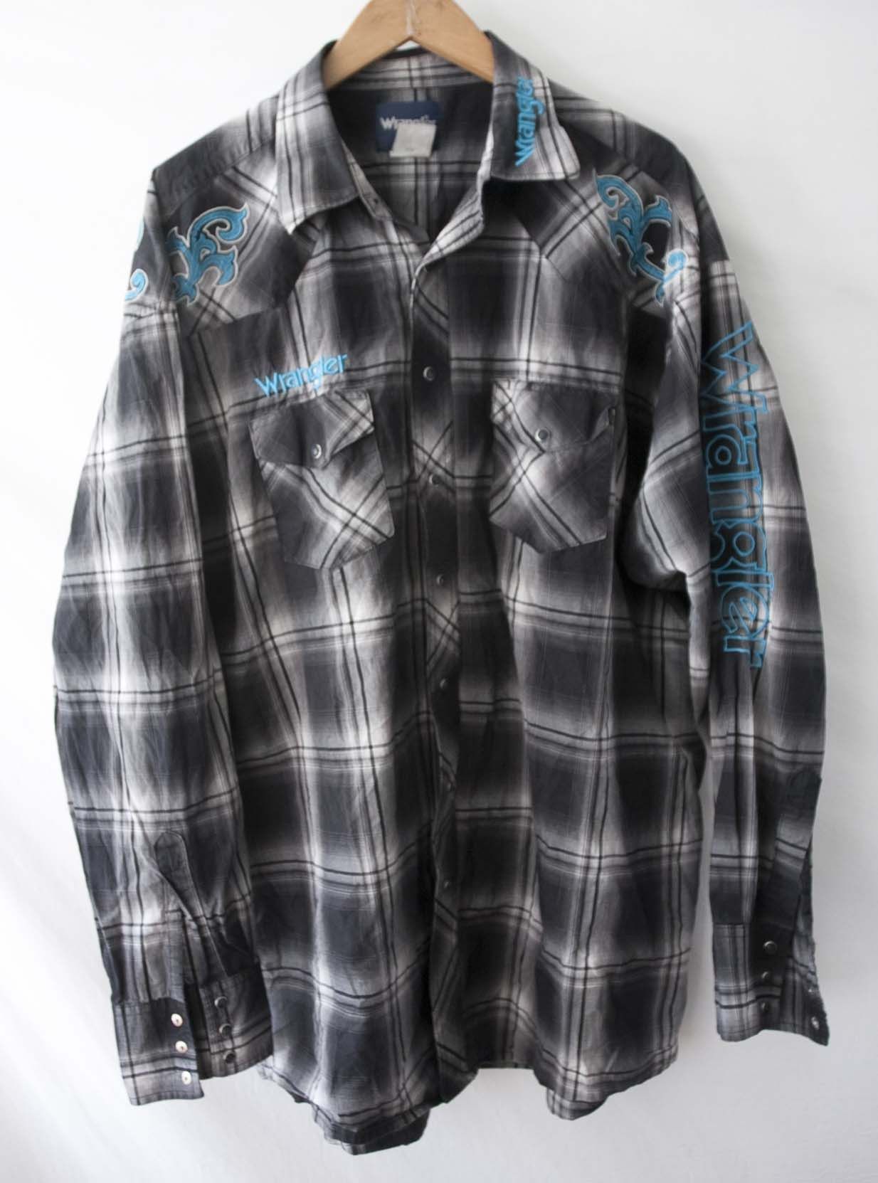 Wrangler Wrangler Shirt Size 2XLT Snap Pearl Button Size US XXL / EU 58 / 5 - 1 Thumbnail