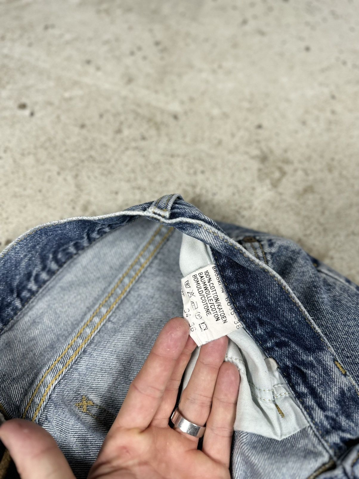 Lee × Vintage Vintage 90s Lee Distressed Blue Denim Pants Brooklyn Size US 32 / EU 48 - 9 Thumbnail