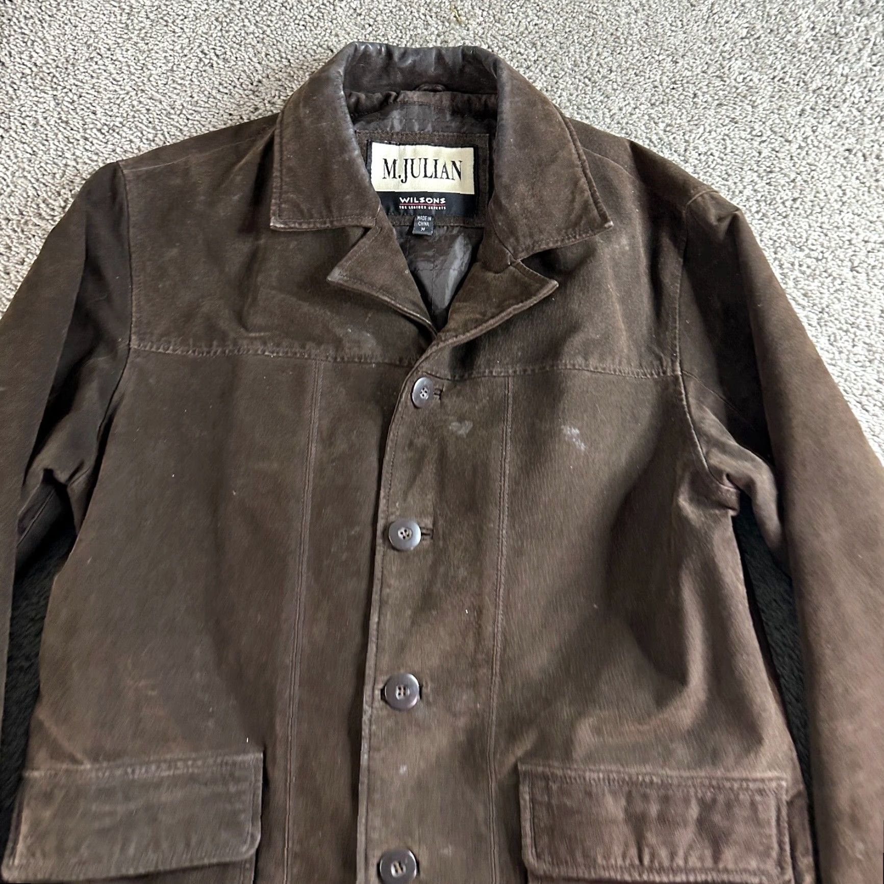 Vintage VINTAGE Wilsons Leather Jacket Mens M 90s Style Brown Leather Overcoat Shirt Jacket Casual Mens 90s Wilsons Leather M Brown Jacket Size US M / EU 48-50 / 2 - 3 Thumbnail