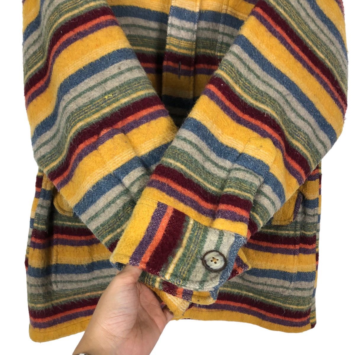 Japanese Brand 🔥Vintage Wool Jacket Striped Johns Hamer Issey Miyake Size US L / EU 52-54 / 3 - 12 Thumbnail