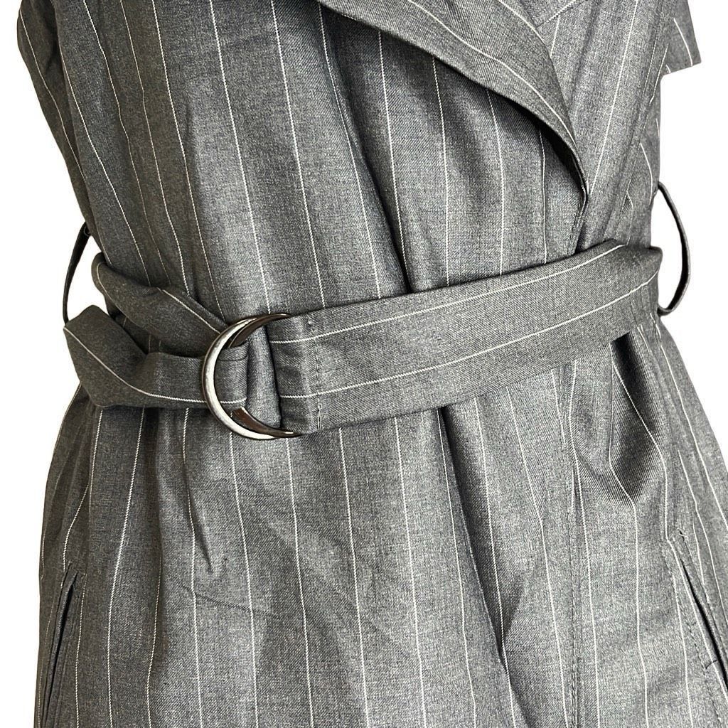 Other Mustard Seed Womens Size Small Sleeveless Midi Dress Gray Wh Size S / US 4 / IT 40 - 6 Thumbnail
