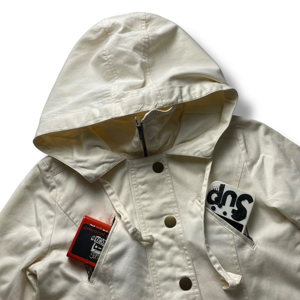 Le Grande Bleu (L.G.B.) 🇯🇵 LIS LIZA BUTTON UP FULL ZIP MULTIPOCKET PUNK BIKER JACKET Size M / US 6-8 / IT 42-44 - 7 Thumbnail