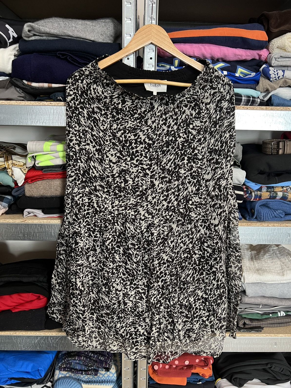 Designer × ba&sh Ba&sh Leopard Printed Chiffon Zipper Maxi A-Line Skirt Sz 1 Size 25" / US 0 / IT 36 - 1 Thumbnail
