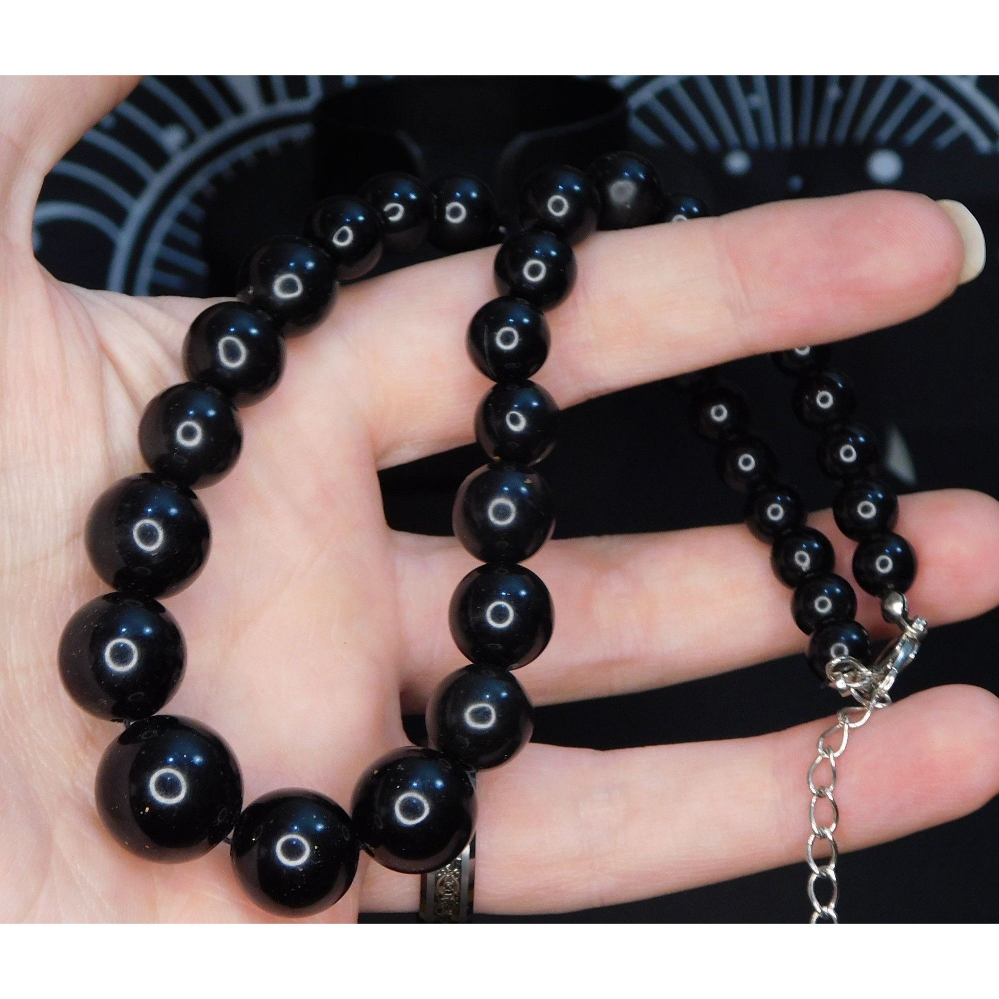 Other Simple Black Gothic Chunky Beaded Necklace Size ONE SIZE - 2 Thumbnail