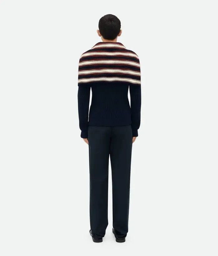 Bottega Veneta o1s1rm0326 Cotton Striped Cardigan in Navy Size US S / EU 44-46 / 1 - 3 Thumbnail