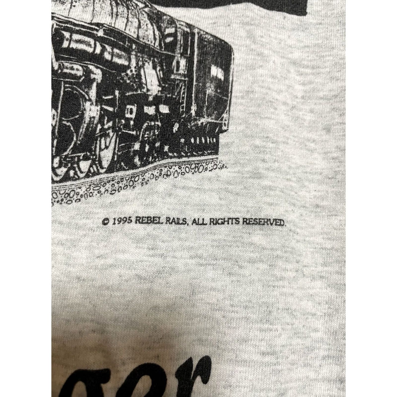 Delta Vintage 90’S The Delta Challenger Railroad Locomotive Shirt - XL Gray Cotton Knit Size US XL / EU 56 / 4 - 8 Thumbnail