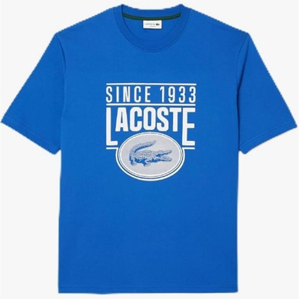 Lacoste Lacoste Mens Loose Fit Front Large Croc Graphic Tee Gelato M Size US M / EU 48-50 / 2 - 1 Thumbnail