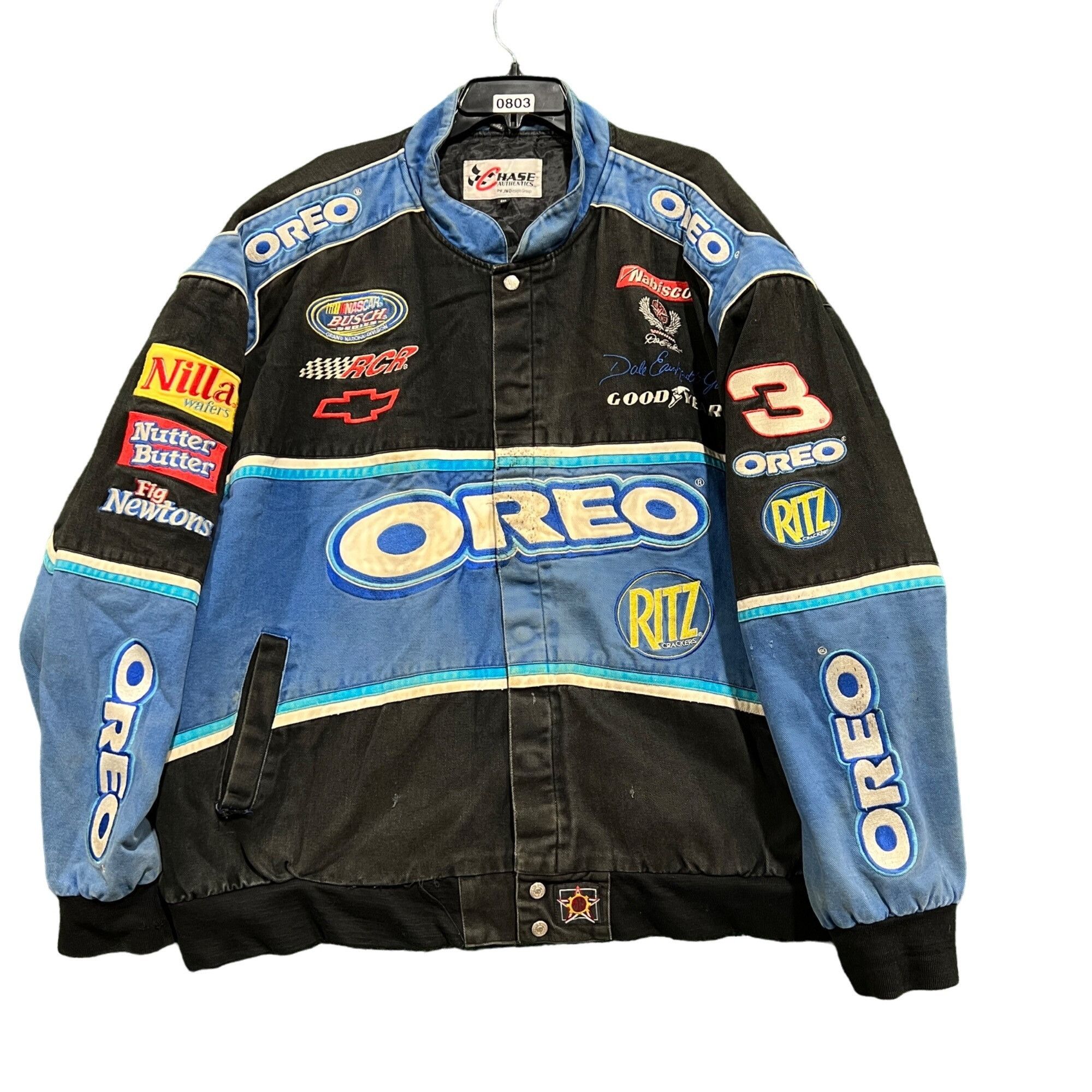 image of Chase Authentics Vintage Oreo Racing Chase Authentic Jacket Size 6Xl in Black, Men's