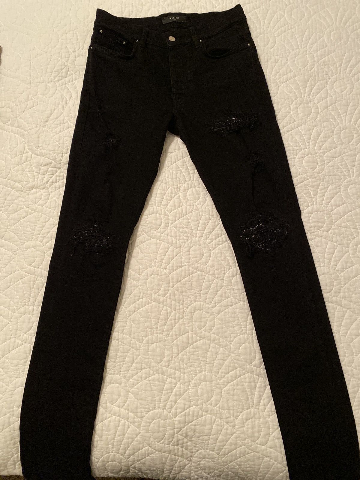 Amiri Amiri MX1 Bandana Jeans - Overdyed Black Size US 31 - 1 Thumbnail